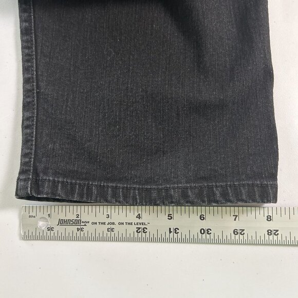 Additions by Chicos Jeans Womens Size L 2 Black Cropped Denim Stretch Casual - Picture 13 of 13
